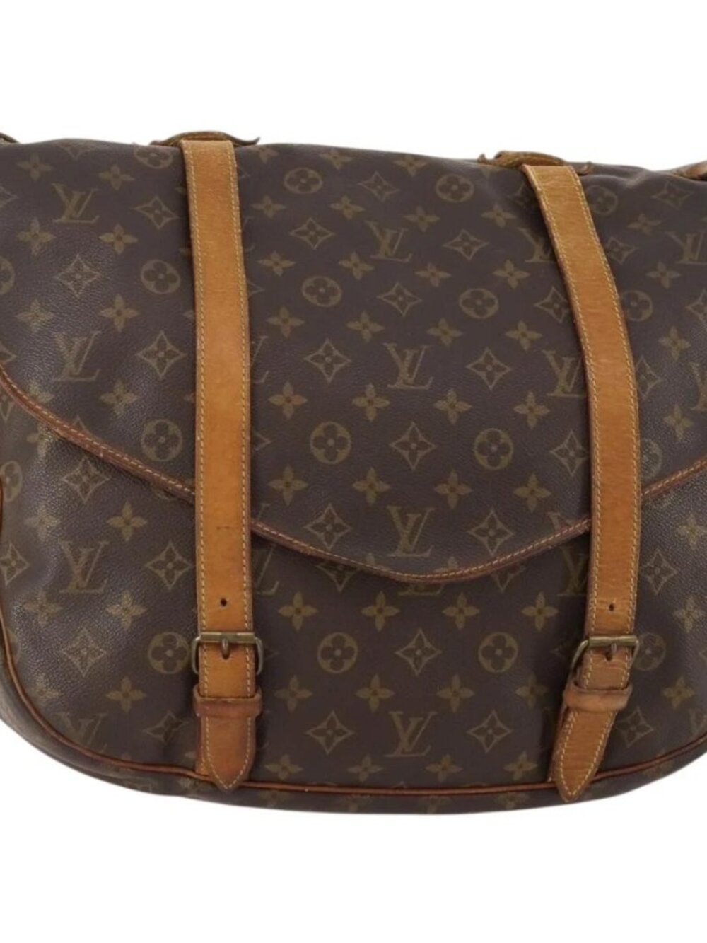 LOUIS VUITTON Monogram Saumur 43 Shoulder Bag M42252 LV Auth 175763